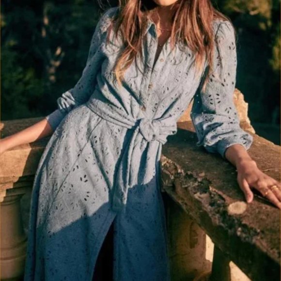 Sezane Blue Maxi Dress - Picture 2 of 8